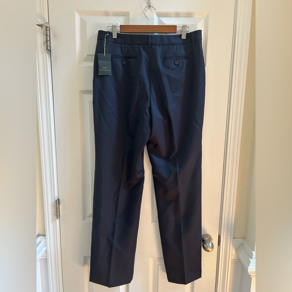 NWT Brooks Brothers Caroline Fit Wool Pants Flat Front in Navy Blue Size 12 - Picture 2 of 7